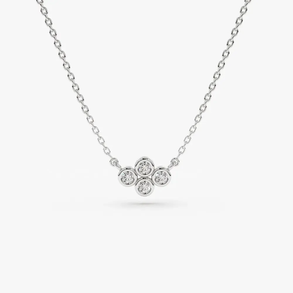 0.13CTW Four Stone Diamond Necklace