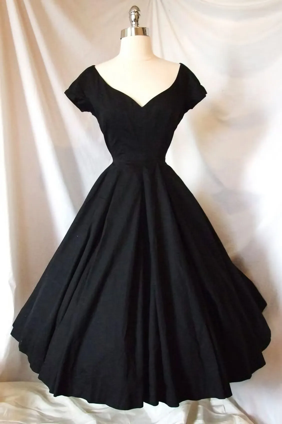 A Line Black Satin Cocktail Party Dresses Homecoming Dress