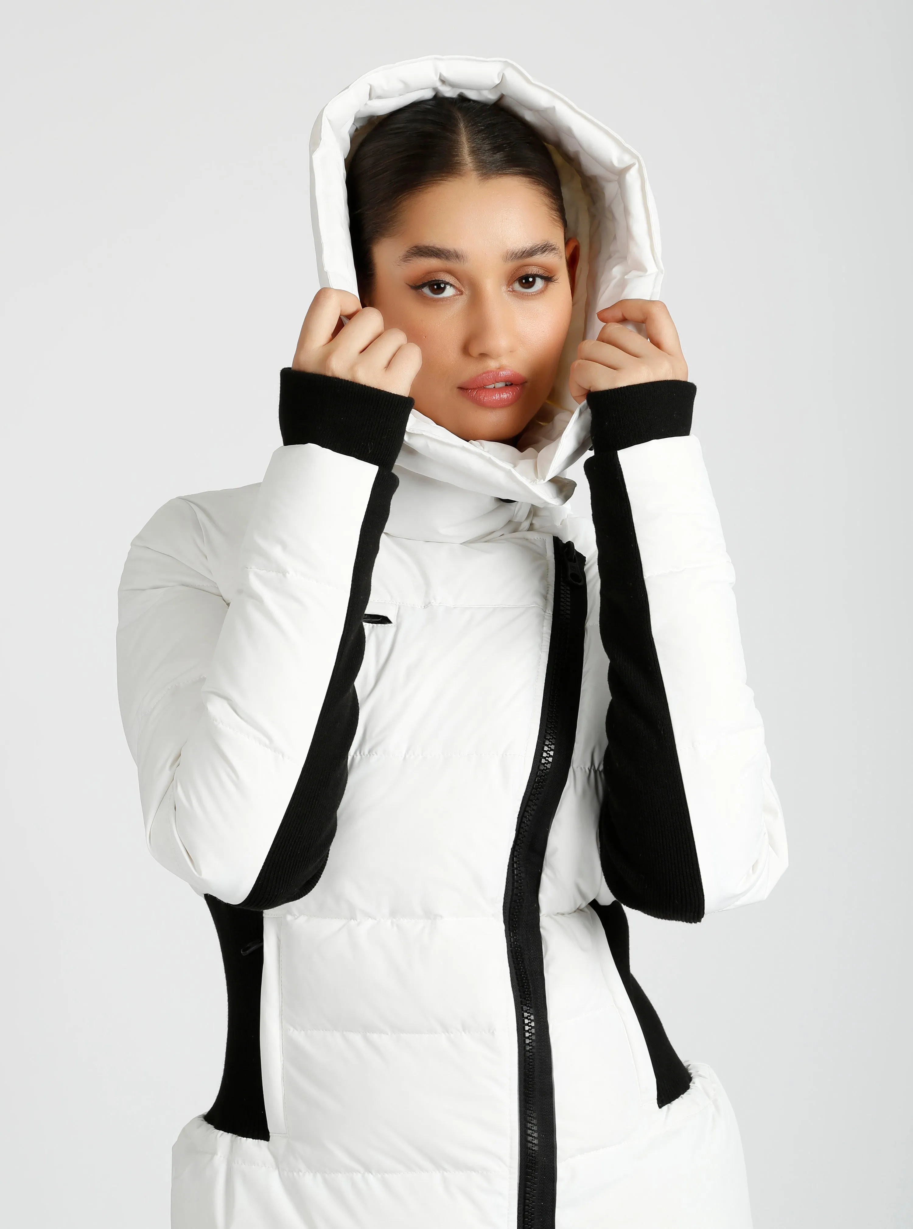 Asymmetrical Mid Puffer Parka