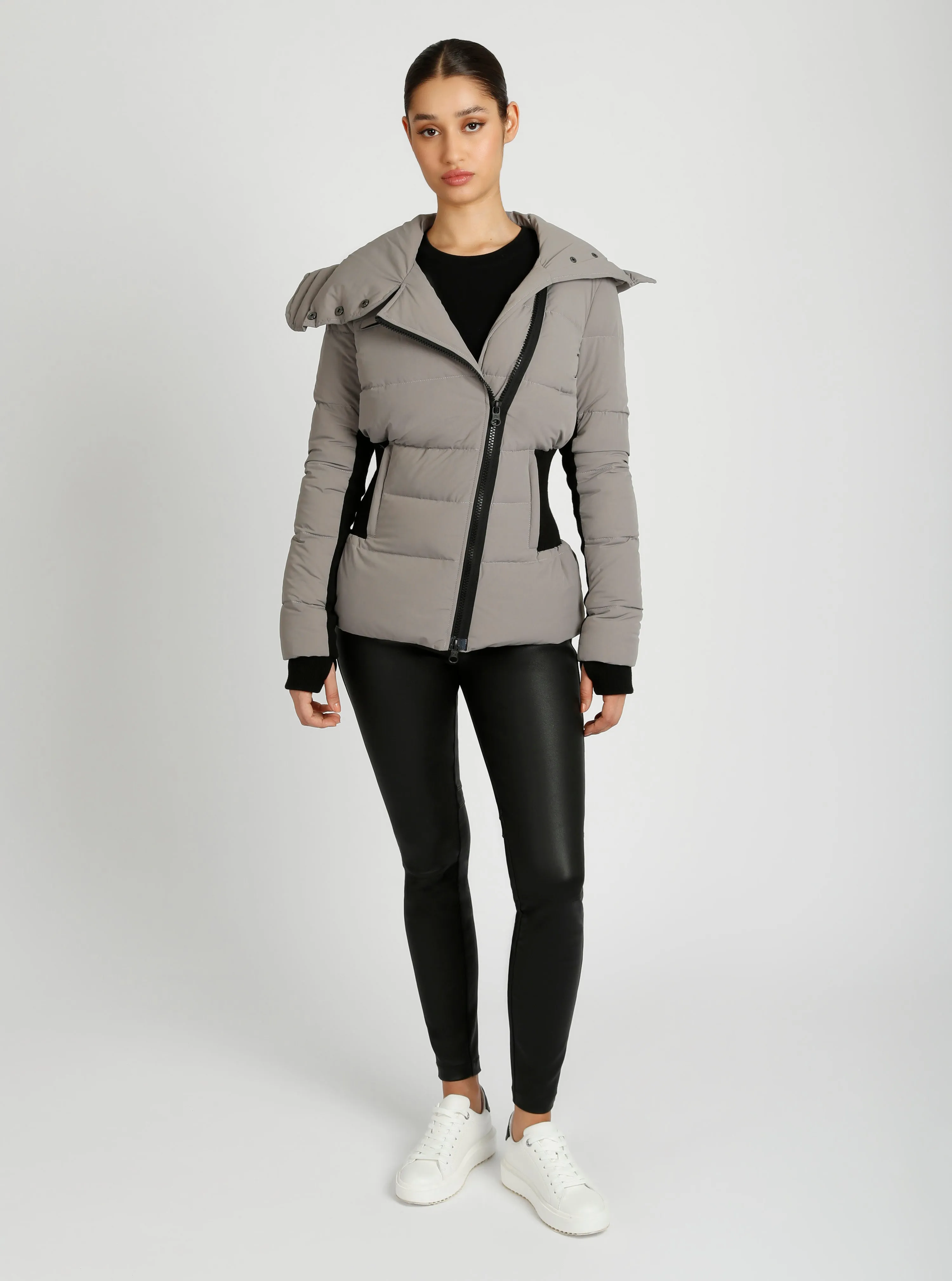 Asymmetrical Mid Puffer Parka