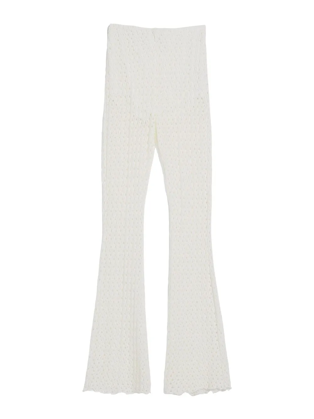 Bershka flared trousers, white