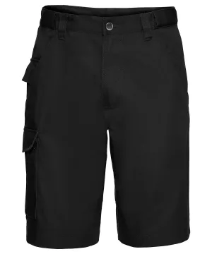 Black - Polycotton twill workwear shorts