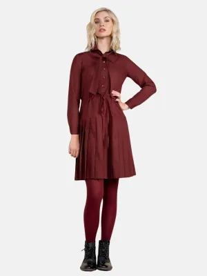 Chez Dress in Merlot