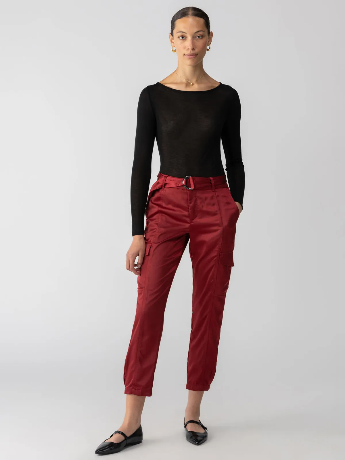 Classy Cargo Standard Rise Trouser Garnet