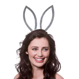 Diamante Bunny Ears Sparkling Rabbit Costume Headband