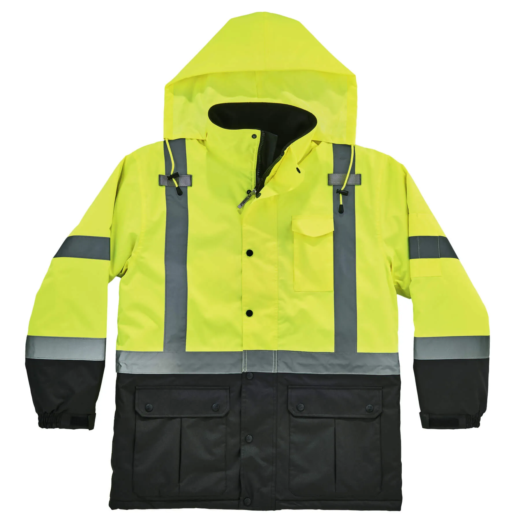 Ergodyne 25565 GloWear 8384 Type R Class 3 Thermal Parka, XL, HV Lime