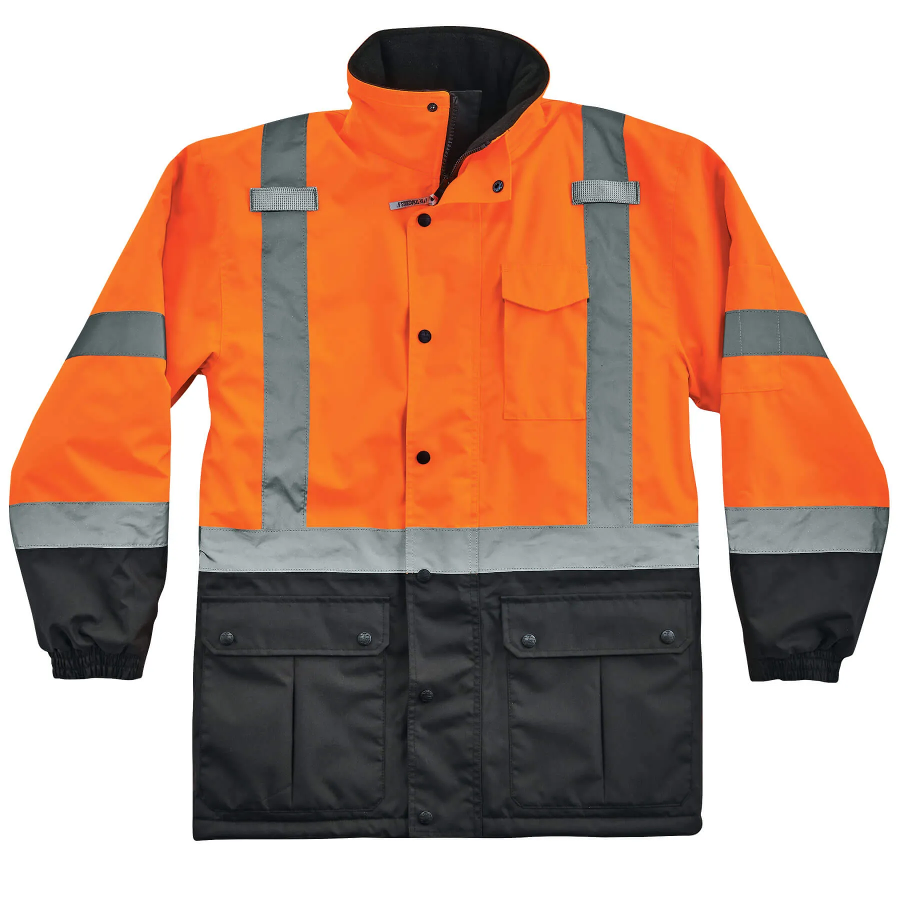 Ergodyne 25574 GloWear 8384 Type R Class 3 Thermal Parka, Large, HV Orange