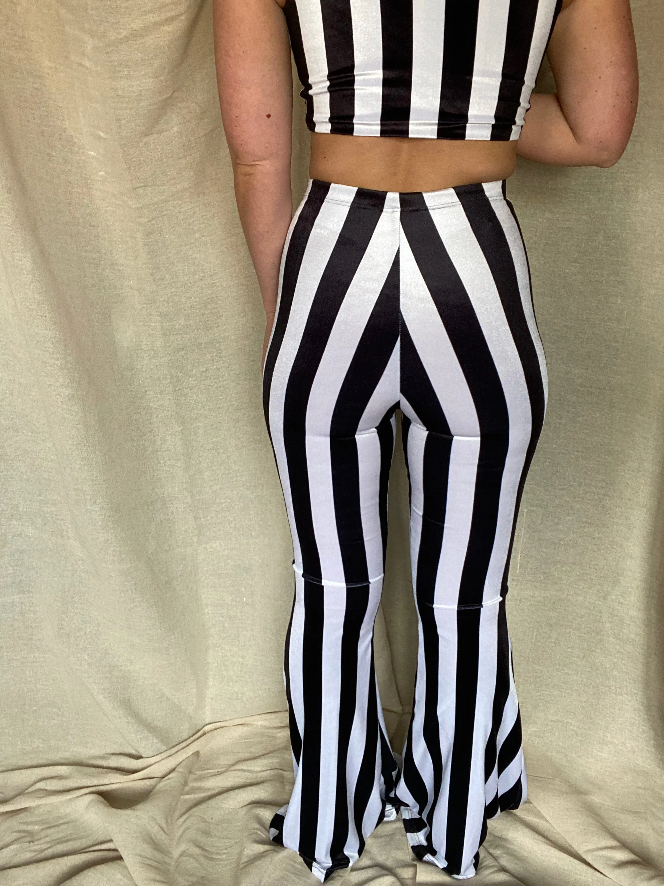 Flared Trousers - Stripe