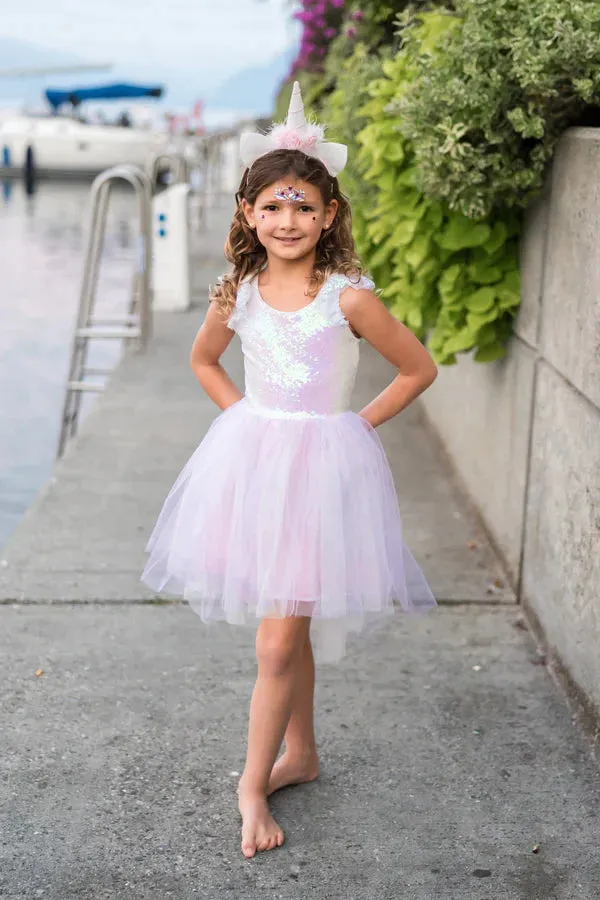 Great Pretenders Dreamy Unicorn Dress Iridescent/Pink Hairband | 7-8Y