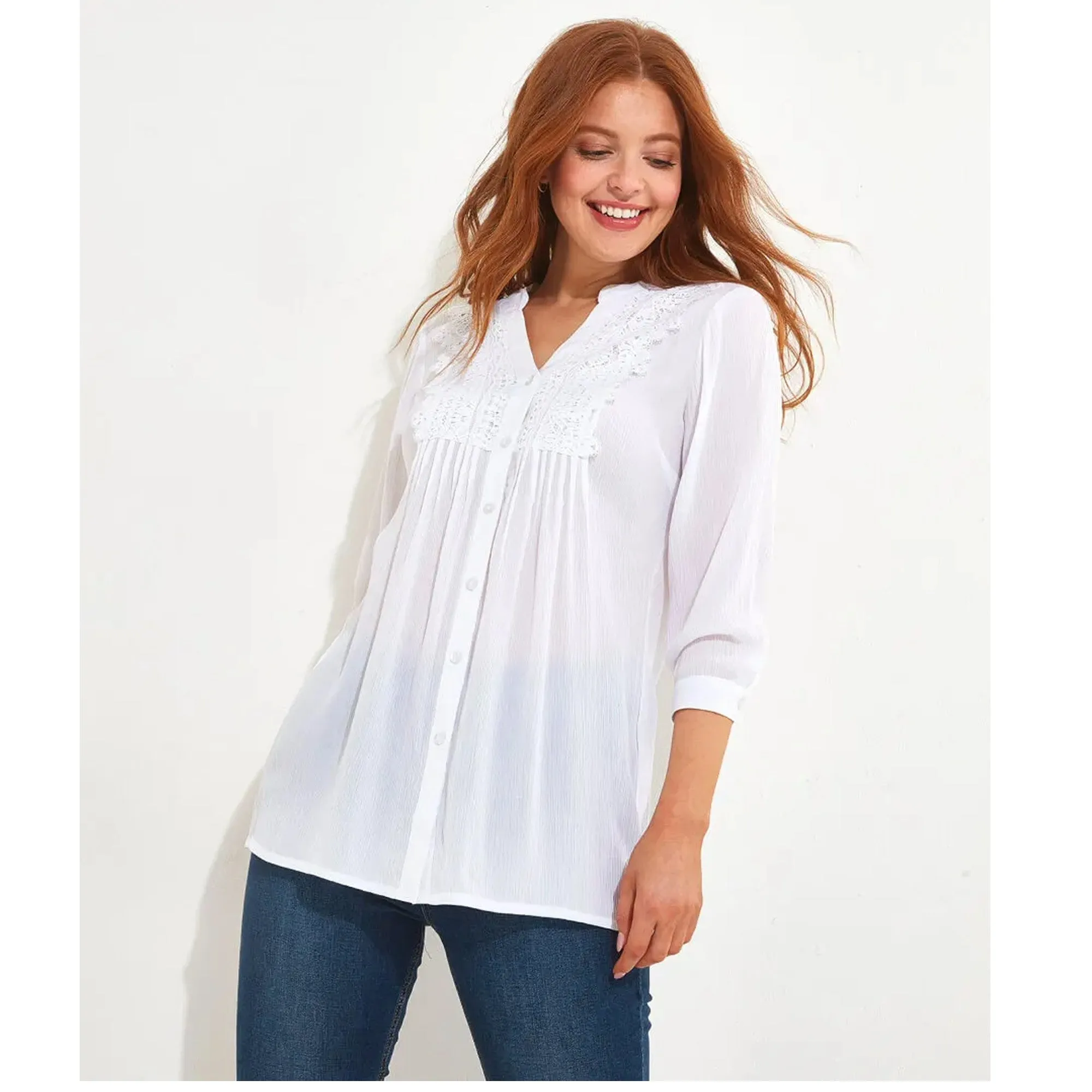 Joe Browns 16 White Favourite Longline Blouse