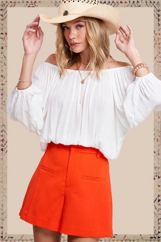 La Miel Jenna Off Shoulder Blouse