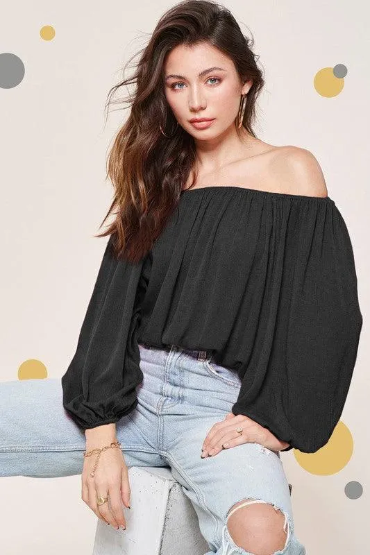 La Miel Jenna Off Shoulder Blouse