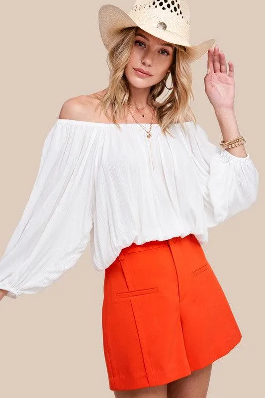 La Miel Jenna Off Shoulder Blouse