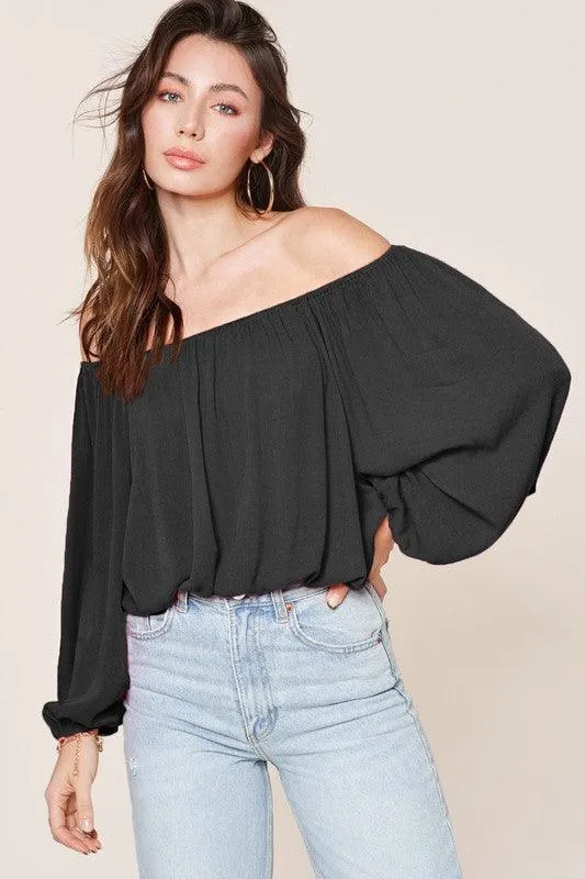 La Miel Jenna Off Shoulder Blouse