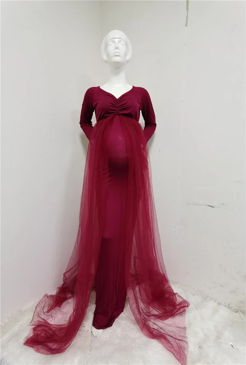 Maternity Vestidos Evening Maxi Dress