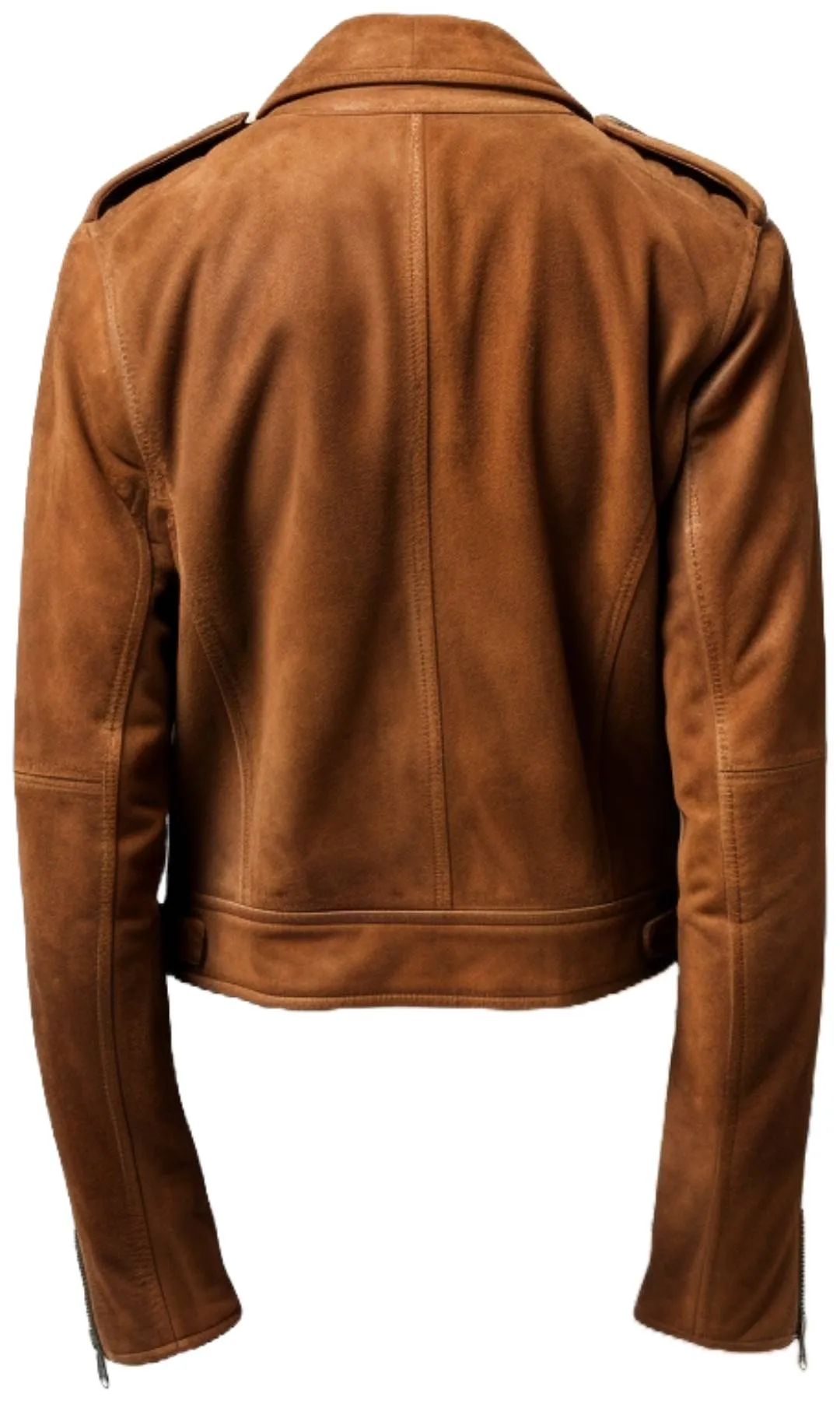 Men Suede Leather Jacket - Suede Leather Jacket Camel Brown