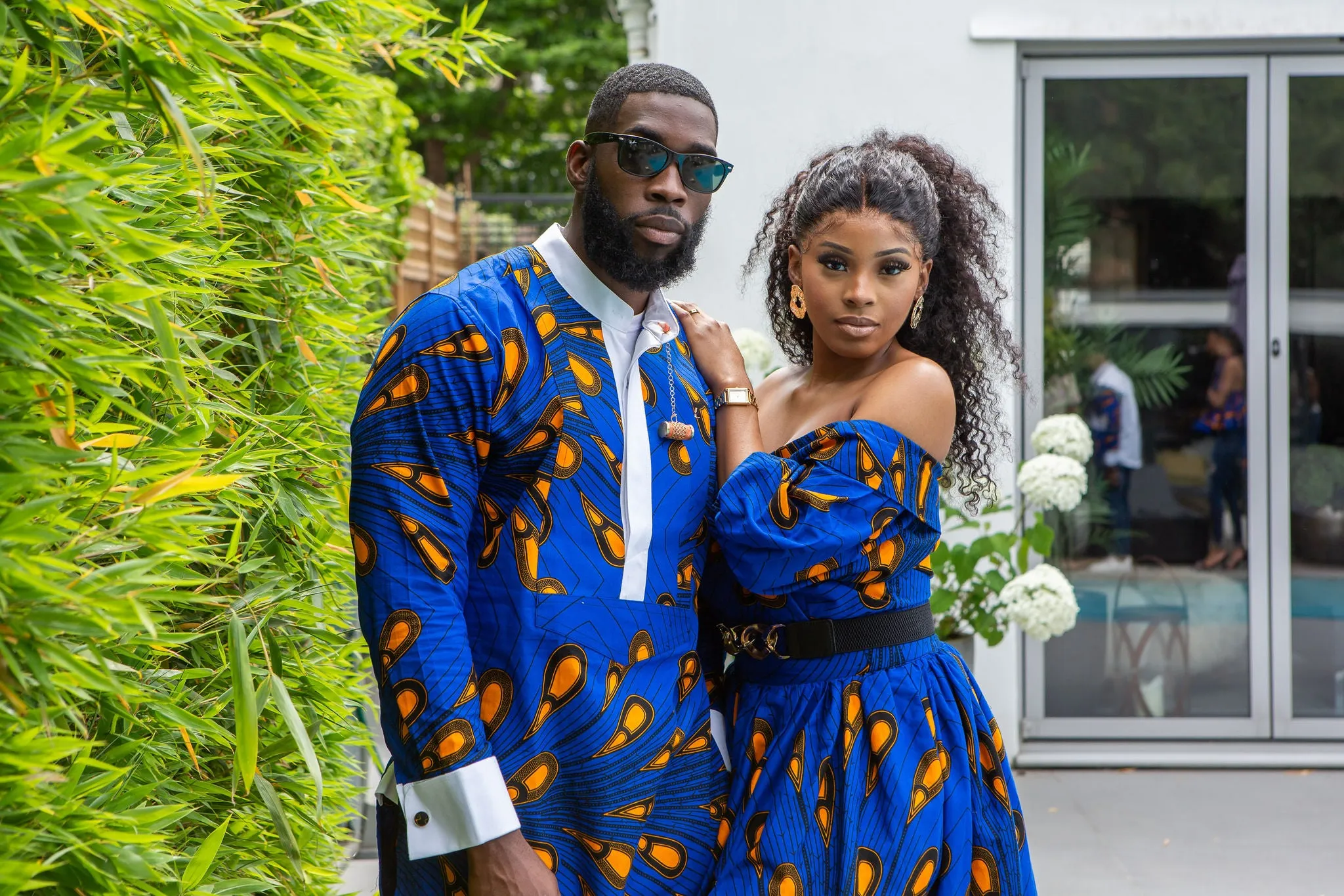 Men's Grandad Collar Etibo Shirt | Long Length African Print Shirt - ELIJAH