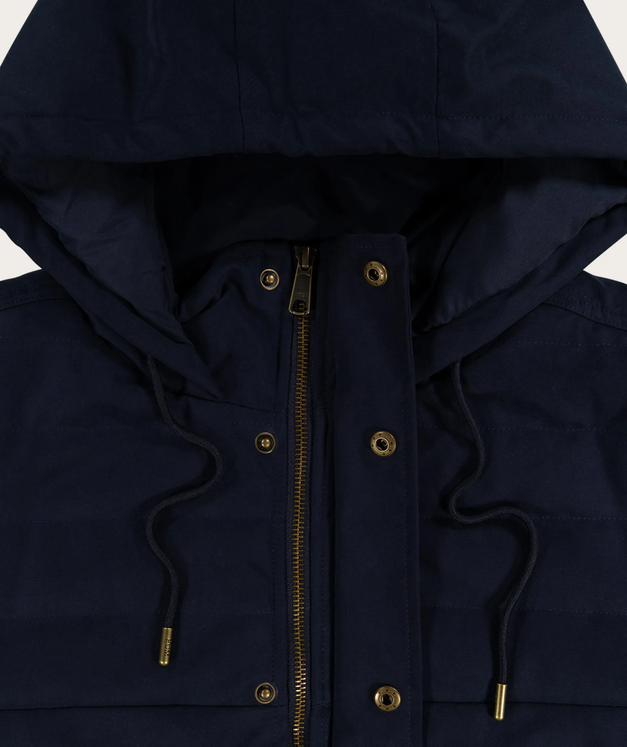 Mens Semi-Quilted Parka Jacket - Deep Ink