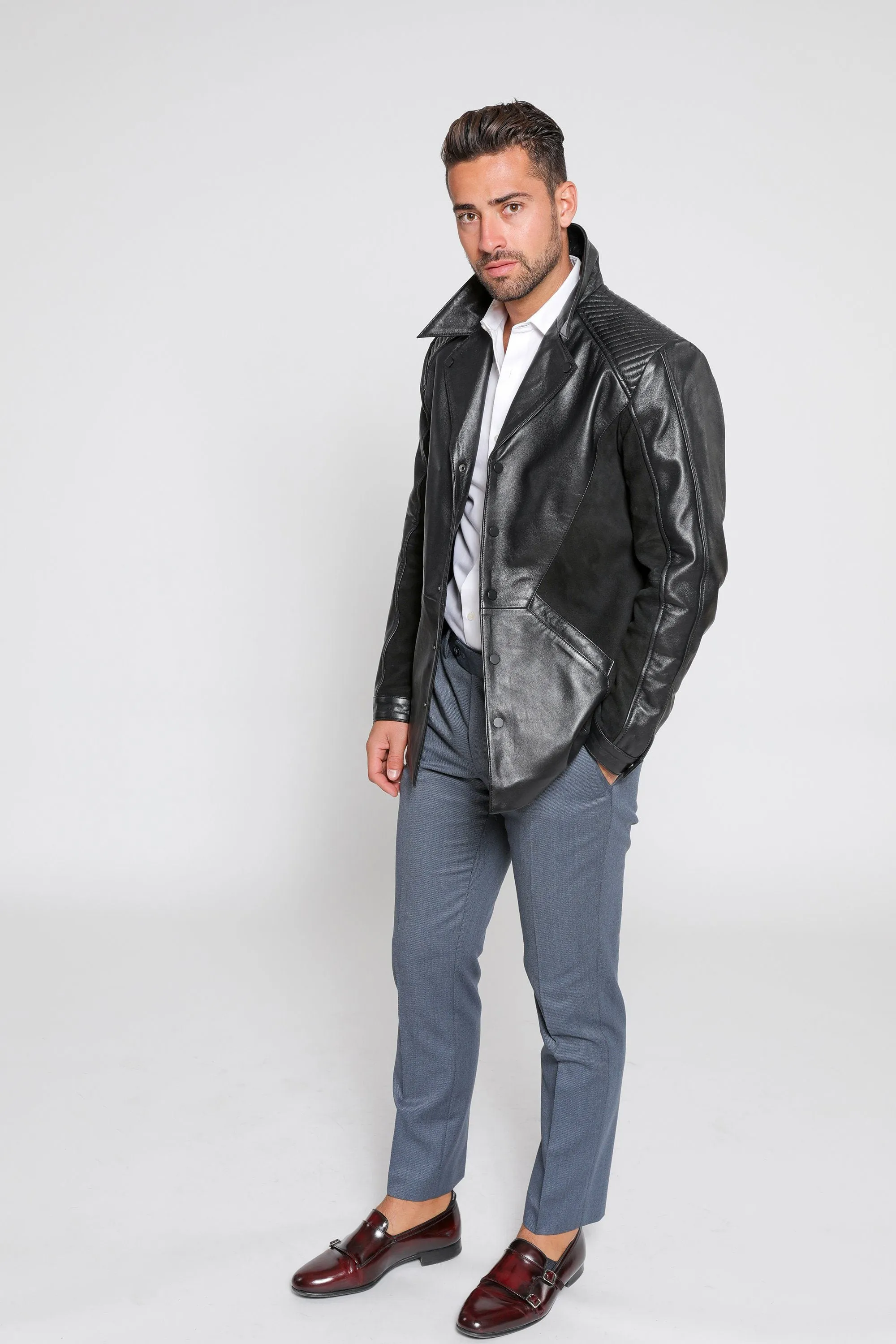 Men's Tormund Suede Leather Blazer