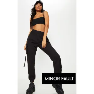 (Minor Fault) Black Cargo Casual Joggers