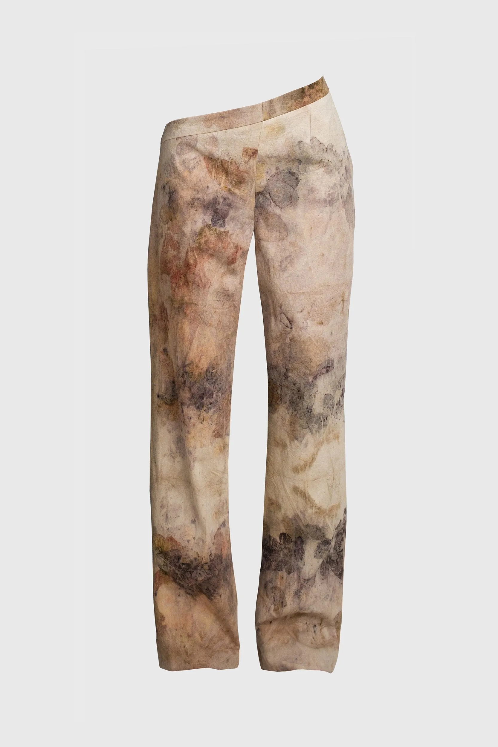 Natural Print 'V' Cut Trousers