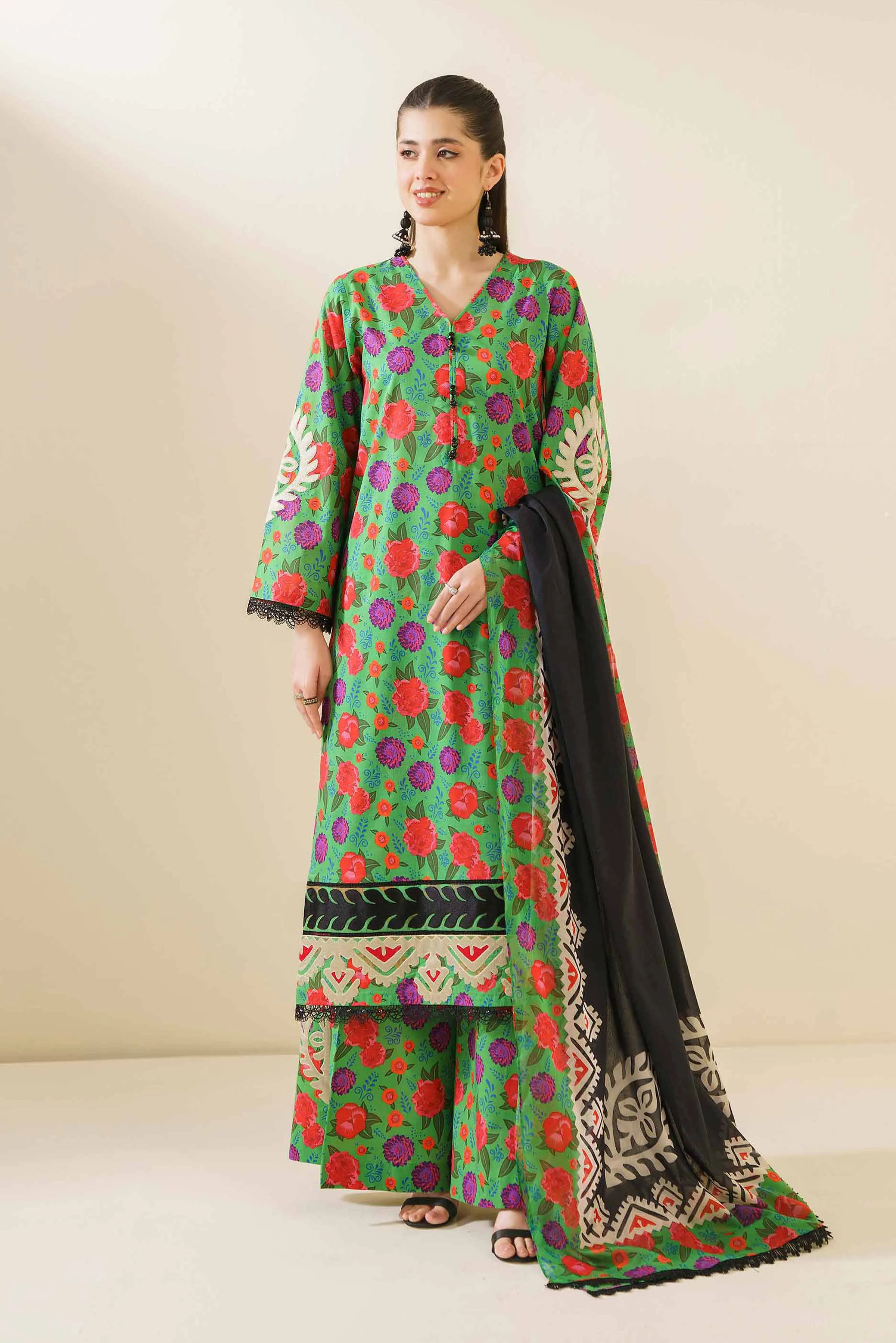 Nishat Linen Spring/Summer Lawn – 3 Piece - Printed Embroidered Suit - 42401699