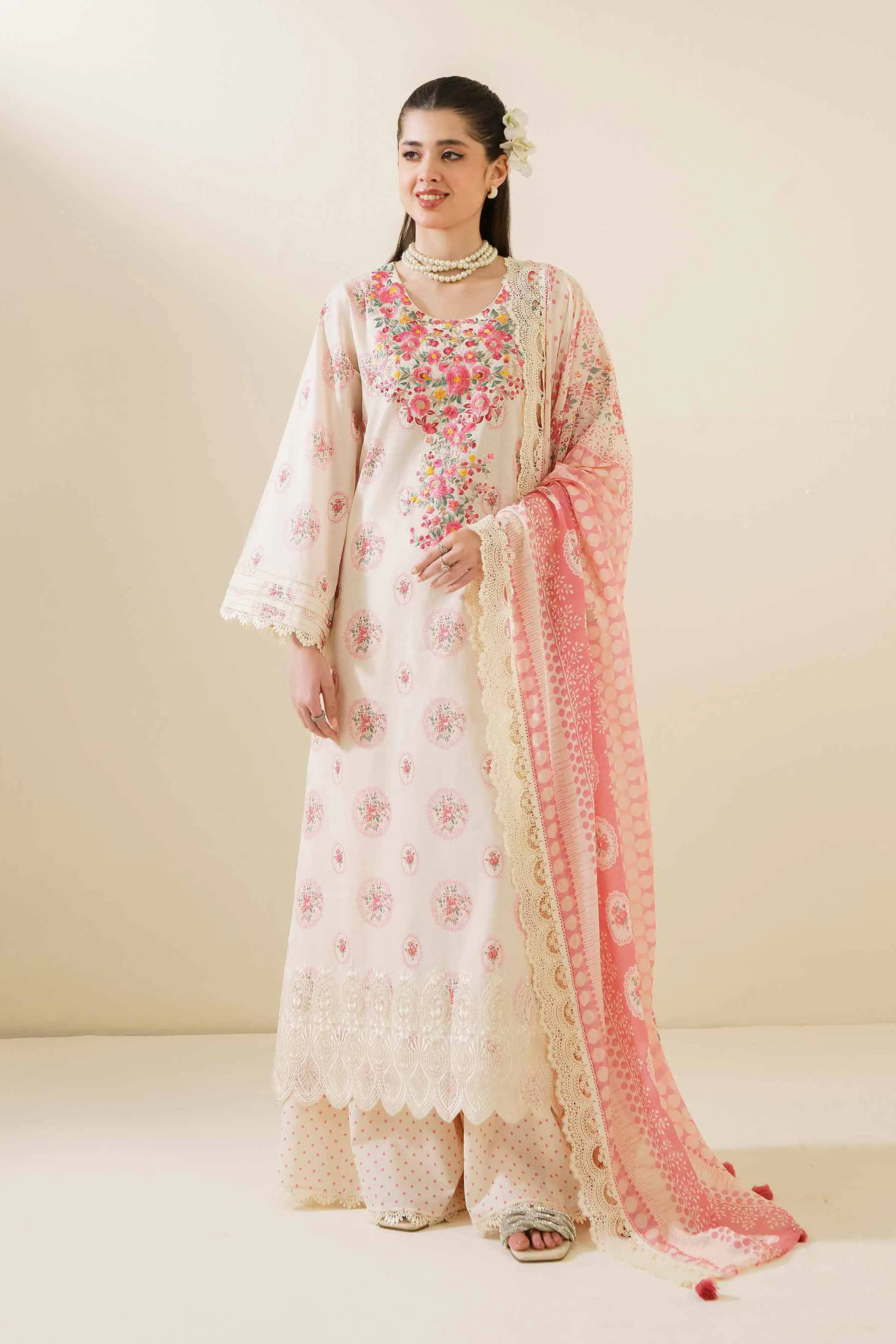 Nishat Linen Spring/Summer Lawn – 3 Piece - Printed Embroidered Suit - 42401707