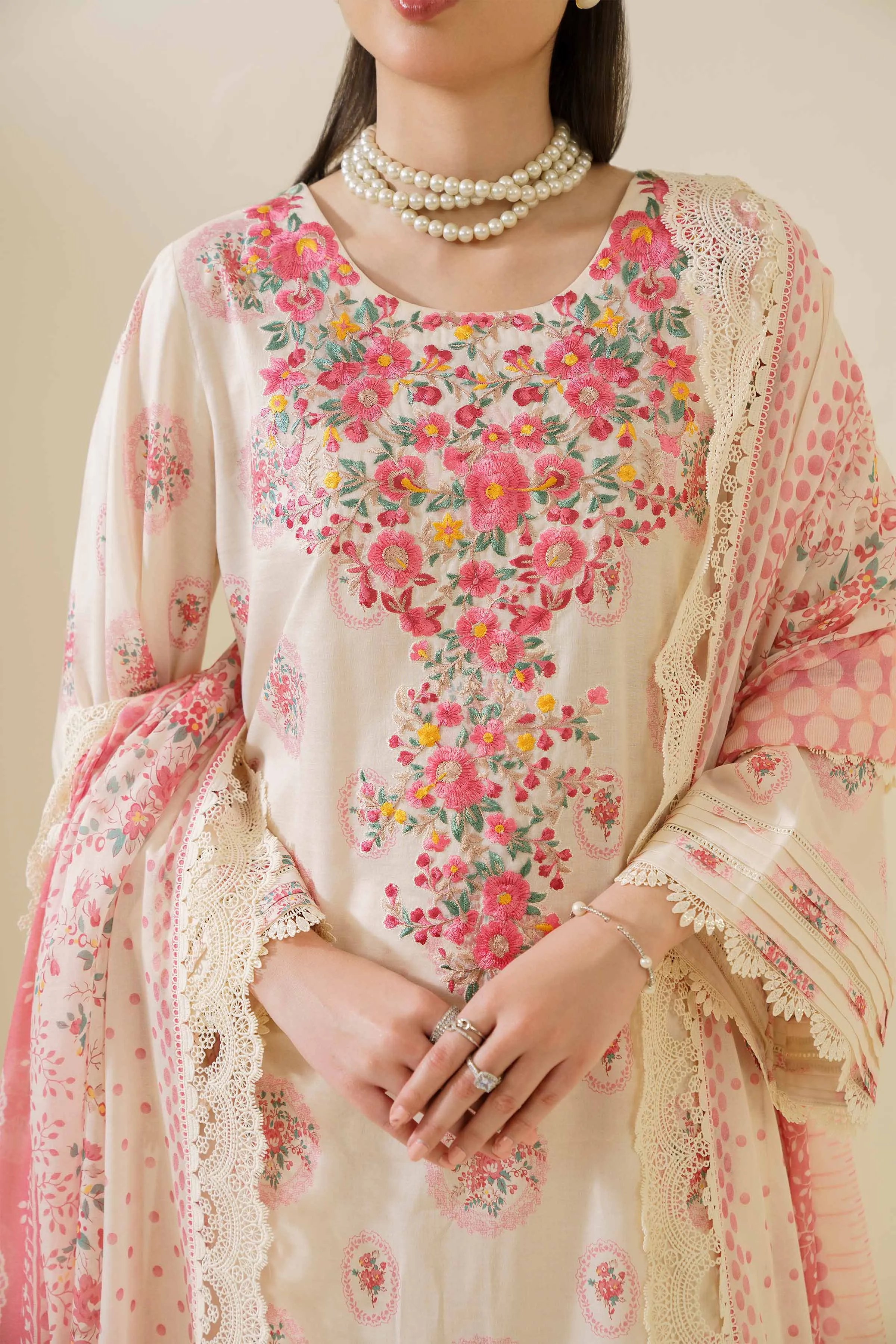 Nishat Linen Spring/Summer Lawn – 3 Piece - Printed Embroidered Suit - 42401707