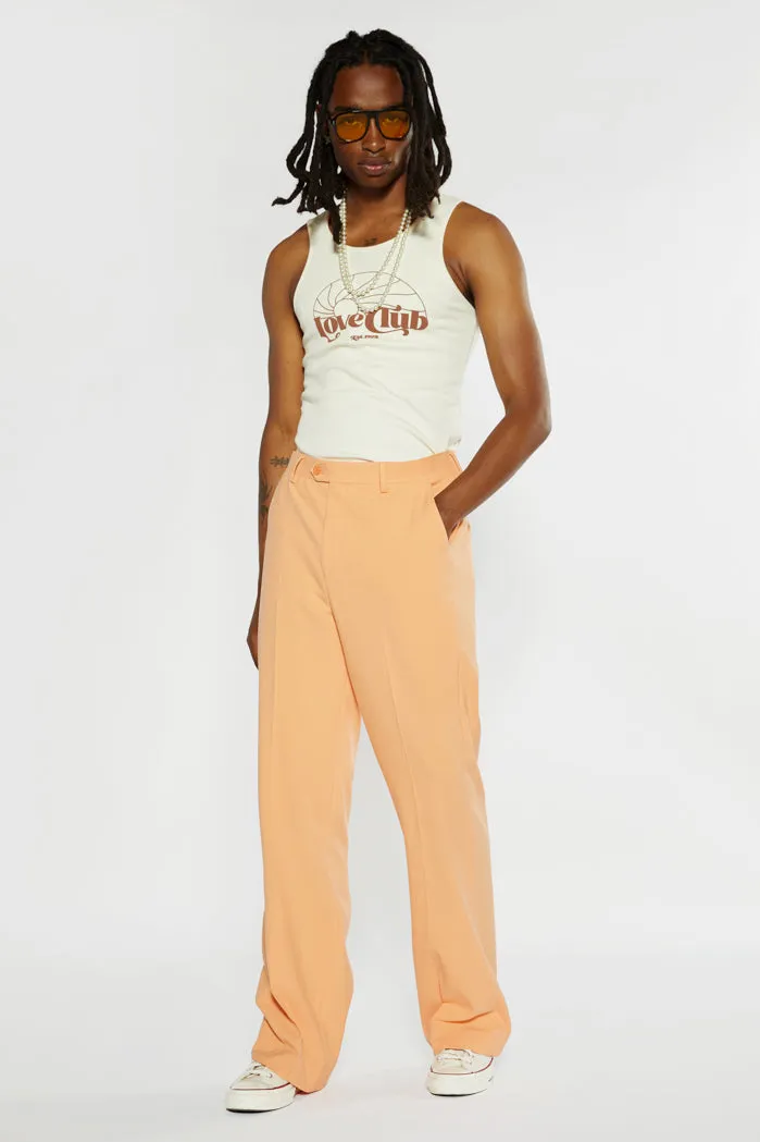 Peach Flared Trousers