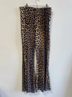 SAMPLE Flared Trousers - Golden Leopard