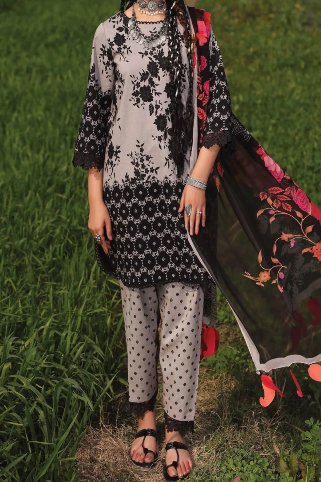 Signature Prints By Charizma Unstitched 3 Piece Spring Summer Lawn Vol-01 Collection'2024-SP-05