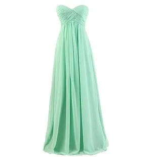 Strapless Plus Size Long Bridesmaids Dresses Wedding Party Prom Gown