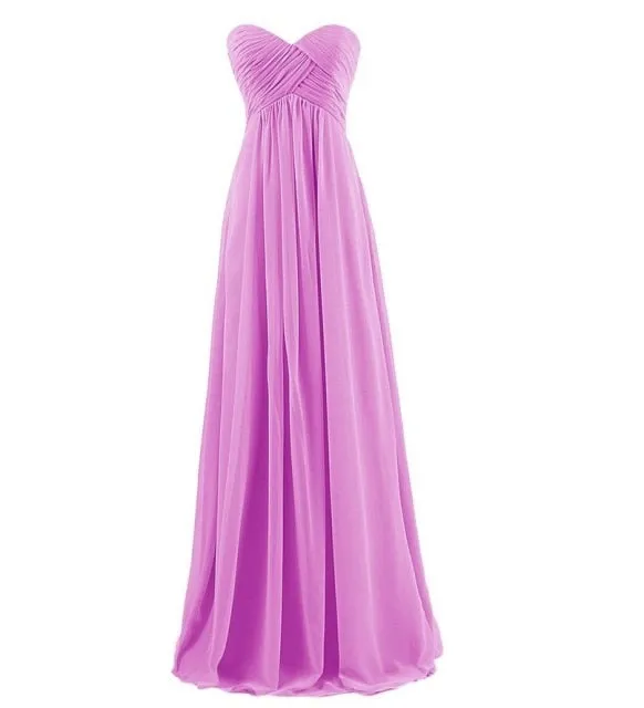 Strapless Plus Size Long Bridesmaids Dresses Wedding Party Prom Gown