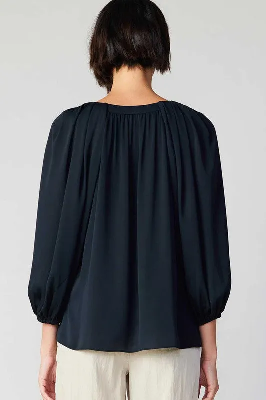 Subtle Split Neck Blouse