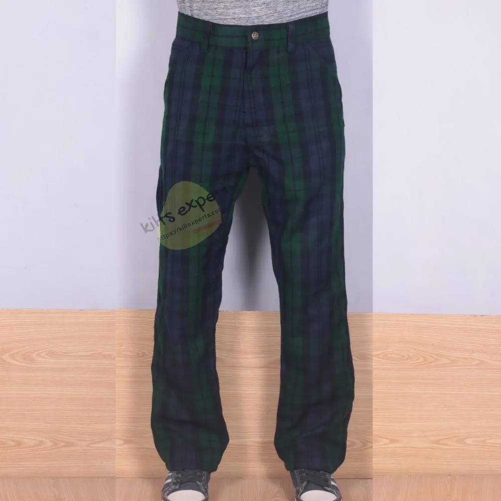 Tartan Acrylic Wool Simple Pant