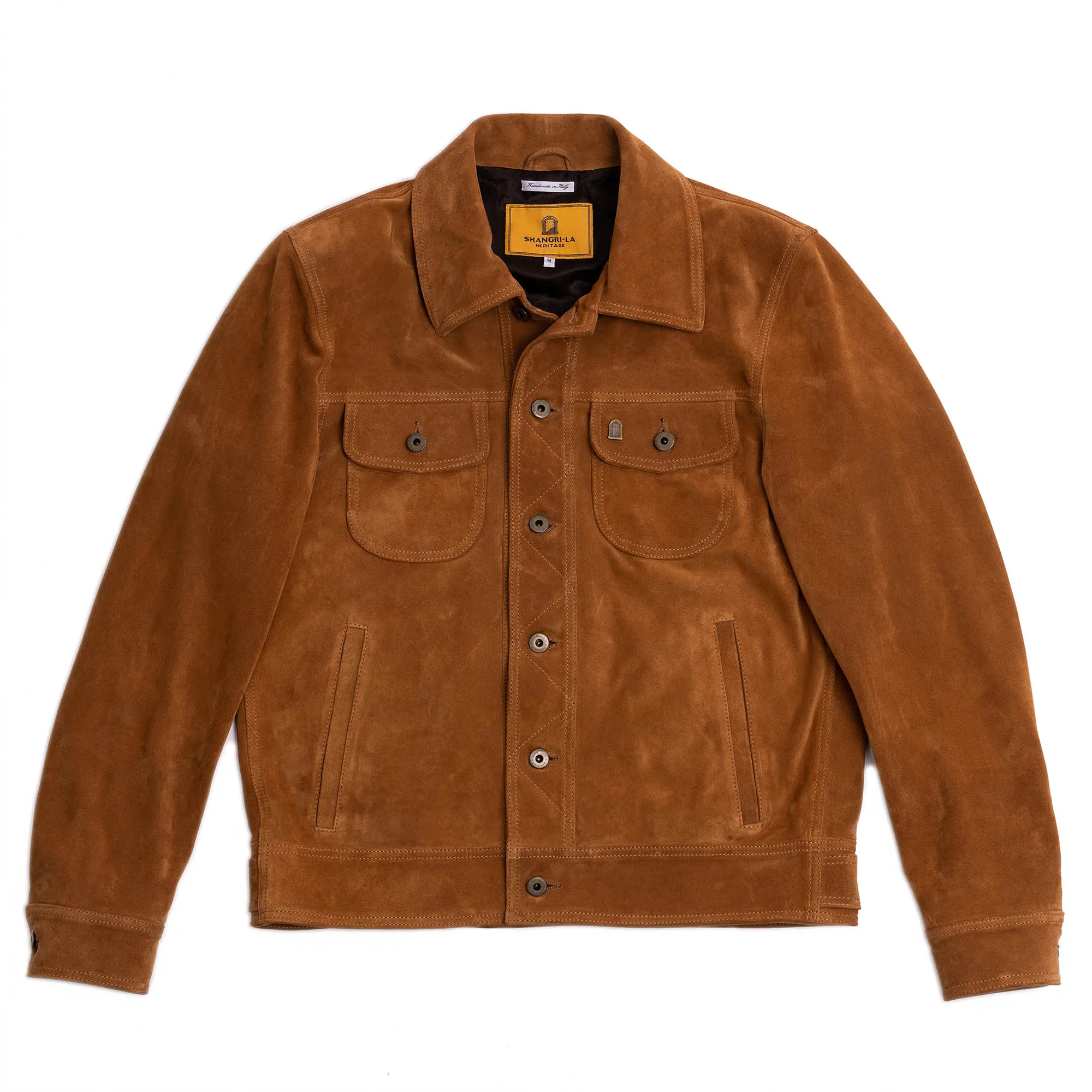 Terracotta Cognac Suede Jacket - Shangri-La Heritage