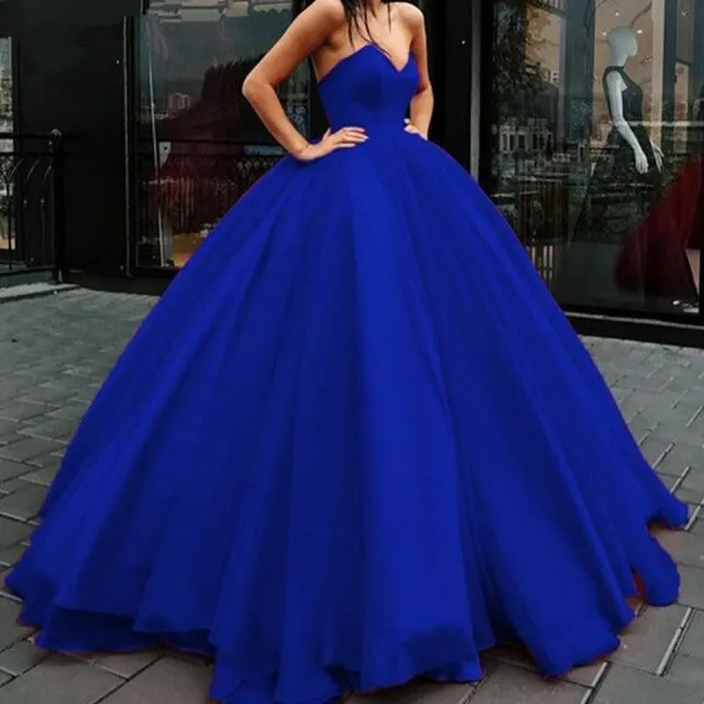 Tulle Sweetheart A-Line Evening Party Ball Gown in Custom Colors