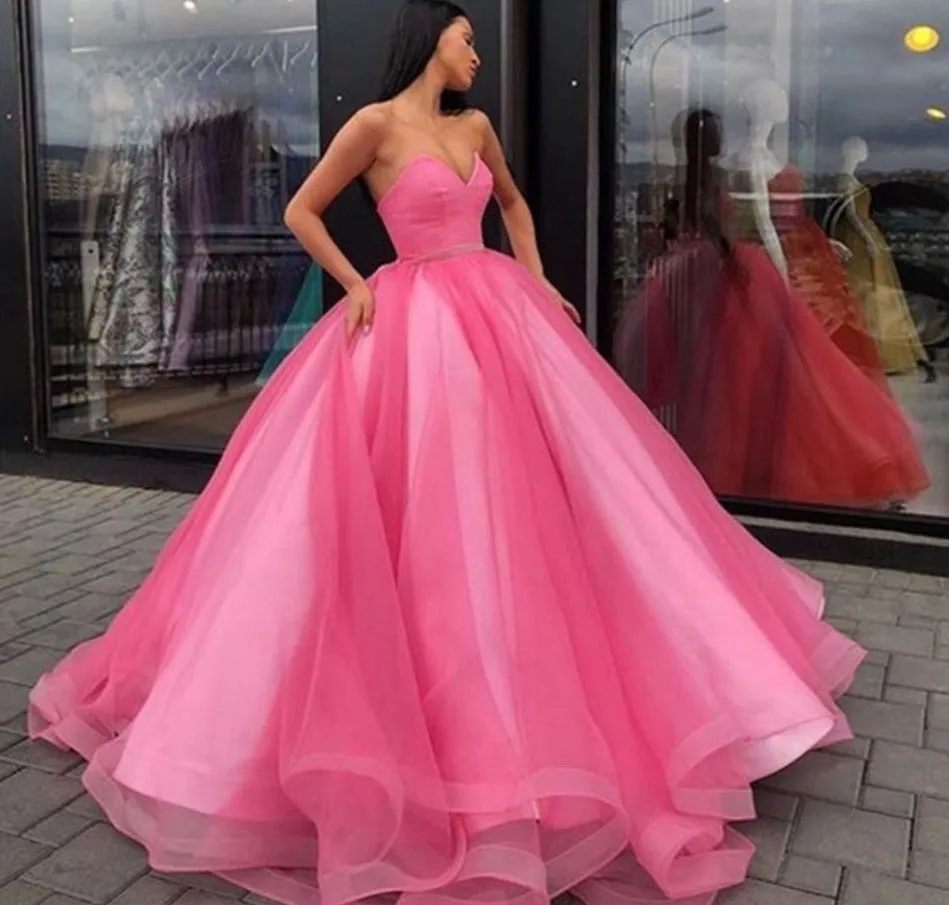 Tulle Sweetheart A-Line Evening Party Ball Gown in Custom Colors