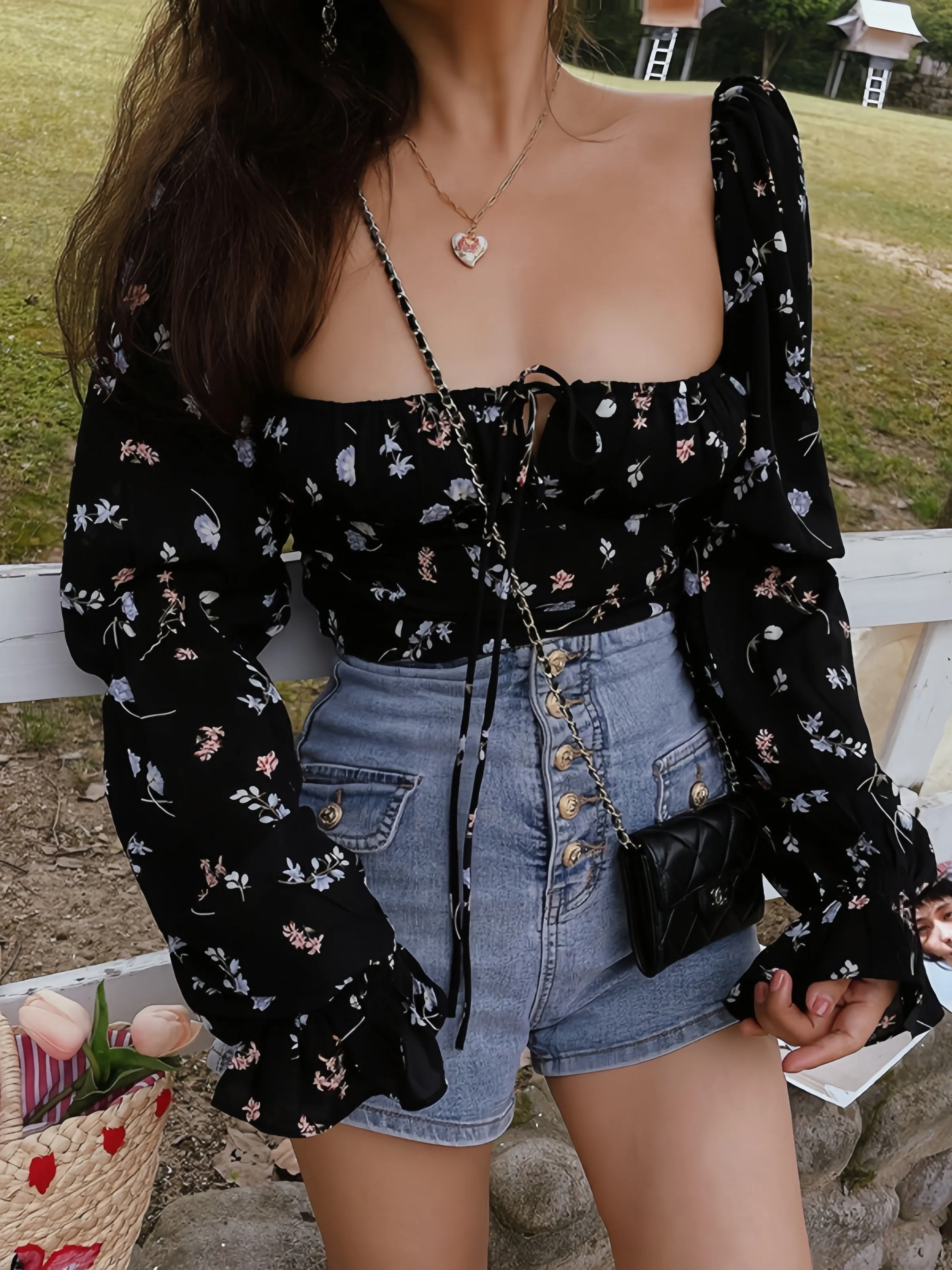 Unfolding Petals Romantic Off-Shoulder Blouse