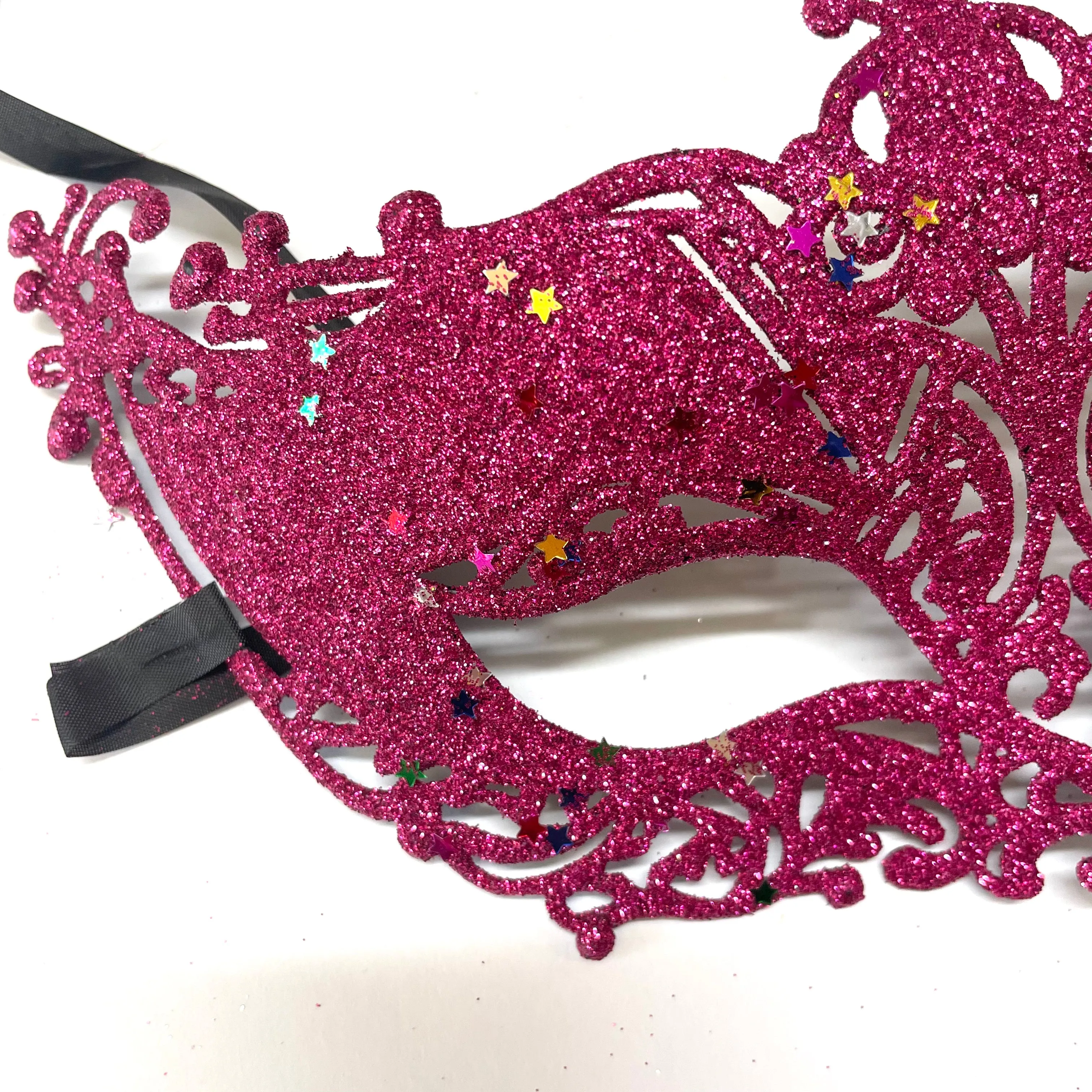 Women Lace Sexy Elegant Masquerade Ball Party Mask - Cerise ((Style 5))