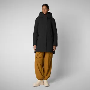 Women's hooded parka nellie in black